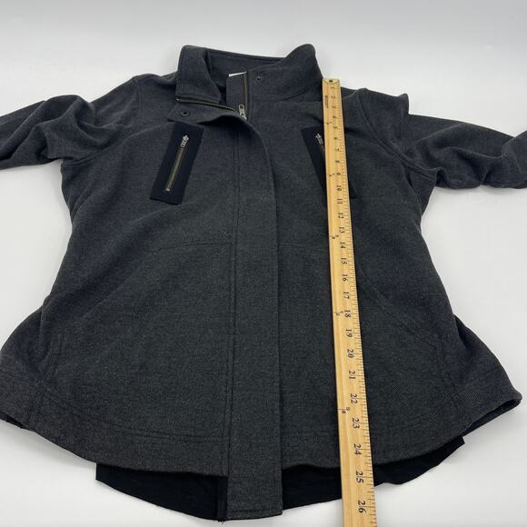 CABI Heather Grey Mesh Back Jacket Size M Belted Soft Jersey Athleisure #3184 - Picture 10 of 10
